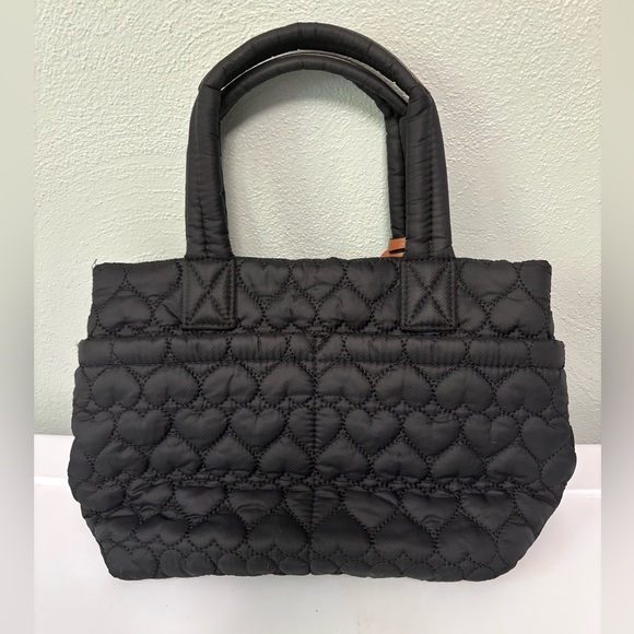 Brighton Heart to Heart Quilted Black Tote Bag Purse. *MISSING SHOULDER STRAP - Picture 3 of 7